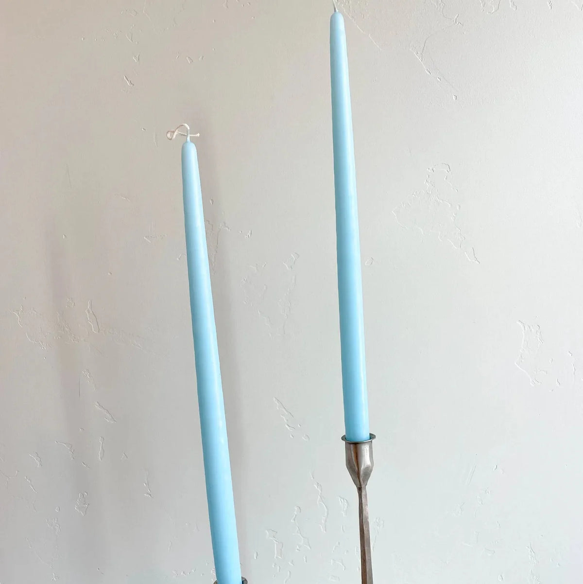 Robins Egg Blue Hand-Dipped Tapered Candle - Box of 12 - Unscented