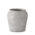 14.5 Inch Textured Light Gray Ceramic Vase