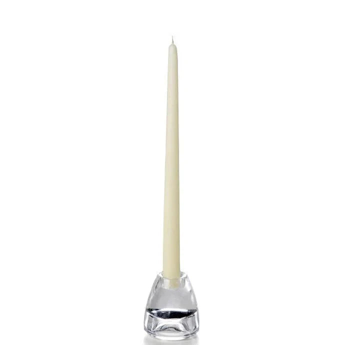 Ivory Taper Candles 12" - Set of 12
