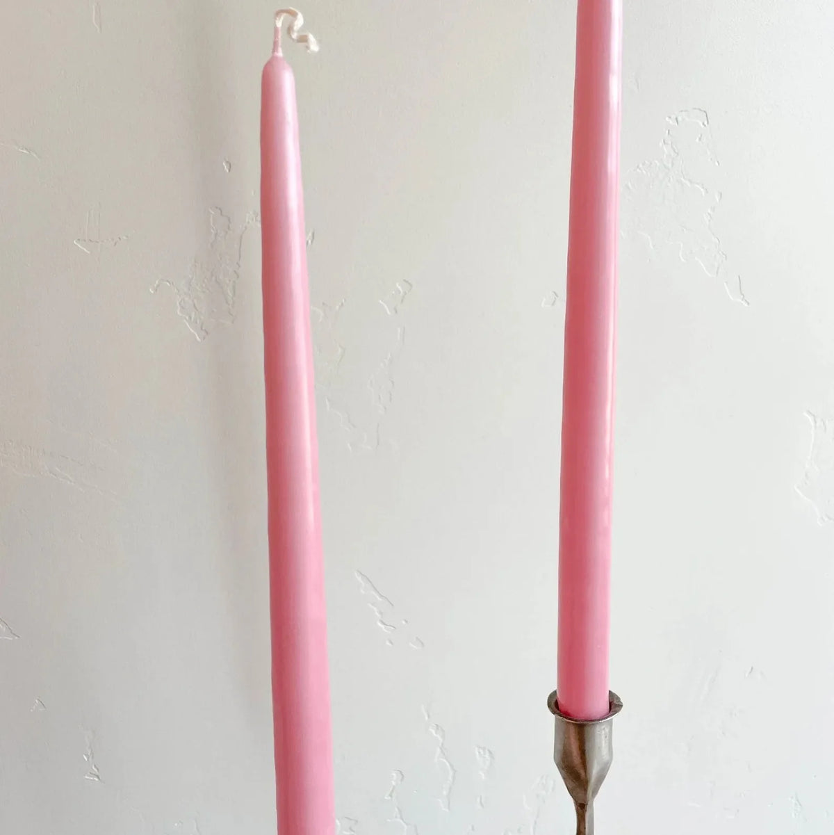 Light Rose Hand-Dipped Tapered Candle - Box of 12 - Unscented