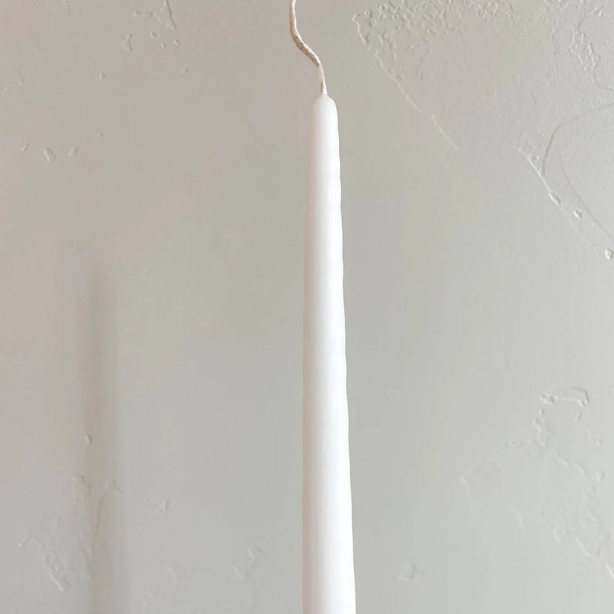 White Hand-Dipped Taper Candles - 15" Unscented - Box of 12